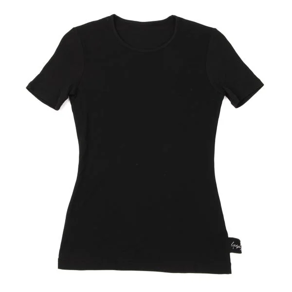 Yohji Yamamoto FEMME Side Tag Design T-shirt Black S-M K-147240_001