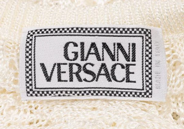 ジャンニヴェルサーチGIANNI VERSACE ローゲージニットセーター 白M位 K-147318_015