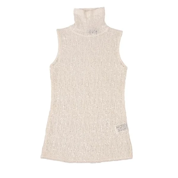 DONNA KARAN Sequined High Neck Sleeveless Knit K-147325_002