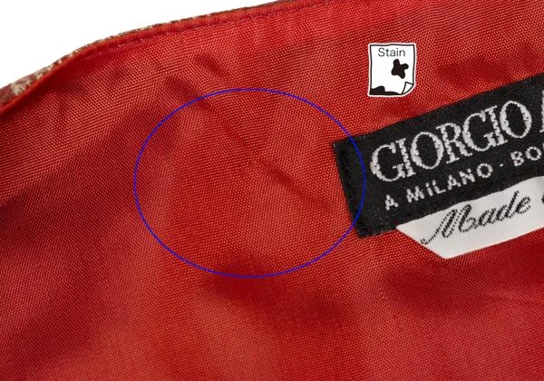 ジョルジオ アルマーニGIORGIO ARMANI ボタニカル柄セットアップ 赤ベージュ40 K-147330_008