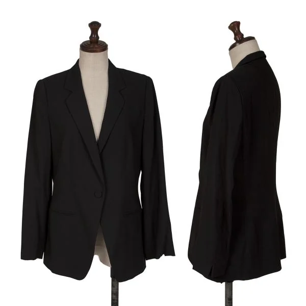 ジョルジオ アルマーニGIORGIO ARMANI ウール包み1Bジャケット 黒38 K-147331_001