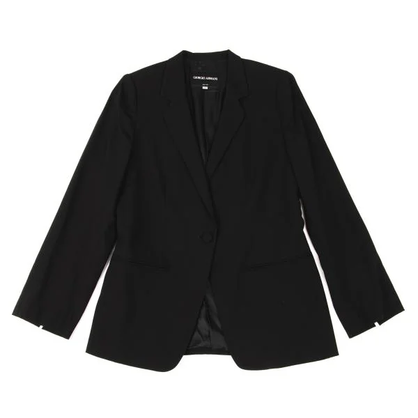 ジョルジオ アルマーニGIORGIO ARMANI ウール包み1Bジャケット 黒38 K-147331_002