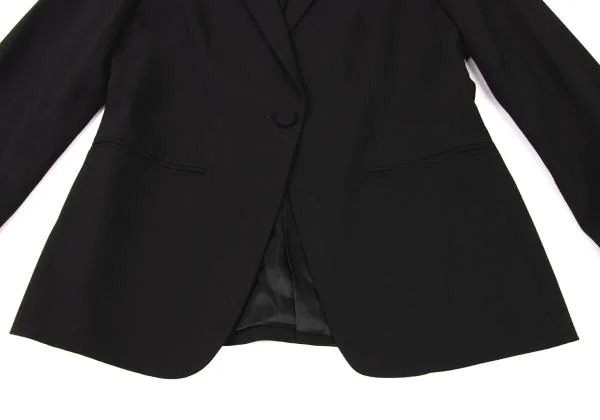 ジョルジオ アルマーニGIORGIO ARMANI ウール包み1Bジャケット 黒38 K-147331_006