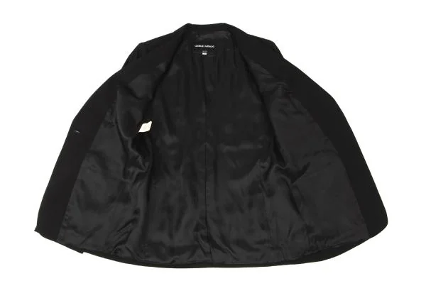 ジョルジオ アルマーニGIORGIO ARMANI ウール包み1Bジャケット 黒38 K-147331_009