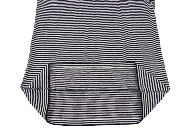 ジョルジオ アルマーニGIORGIO ARMANI カシミヤボーダータートルネックノースリーブニット 黒白38 K-147335_006