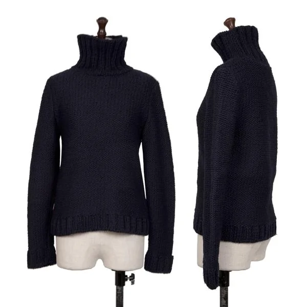 UNDERCOVER MELTING POT Low Gauge High Neck Knit Navy S K-147368_001