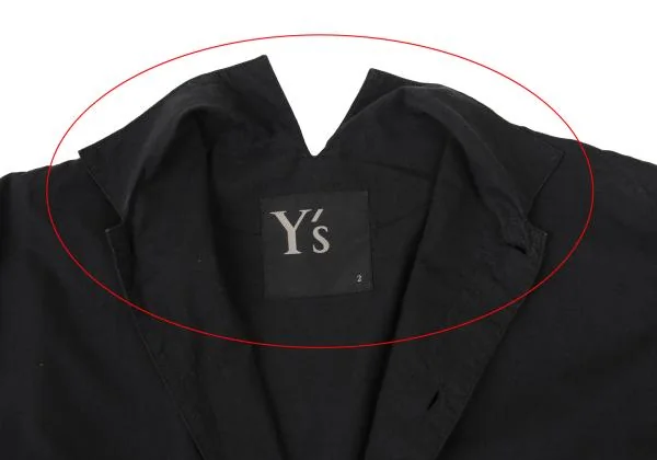 Y's Cutting Design Big Silhouette Shirt Dress K-147388_005