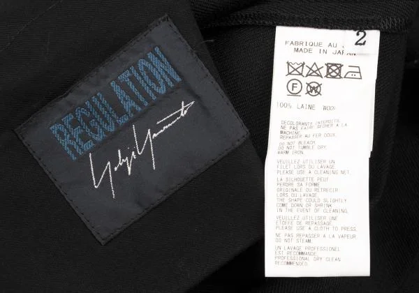 REGULATION yohji yamamoto Old Gaba Half Wrap Dropped Crotch Pants K-147391_016