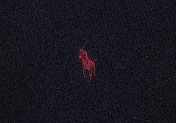 ラルフローレンRalph Lauren ポニーワンポイント刺繍クルーネックニットセーター 紺L K-147409_006