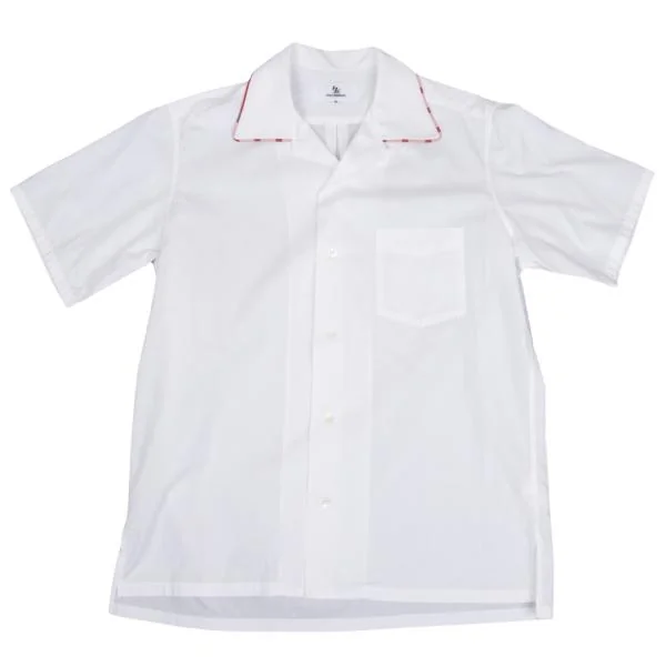 Y's for men Piping Open Collar Short Sleeve Shirt White 3 K-147430_001