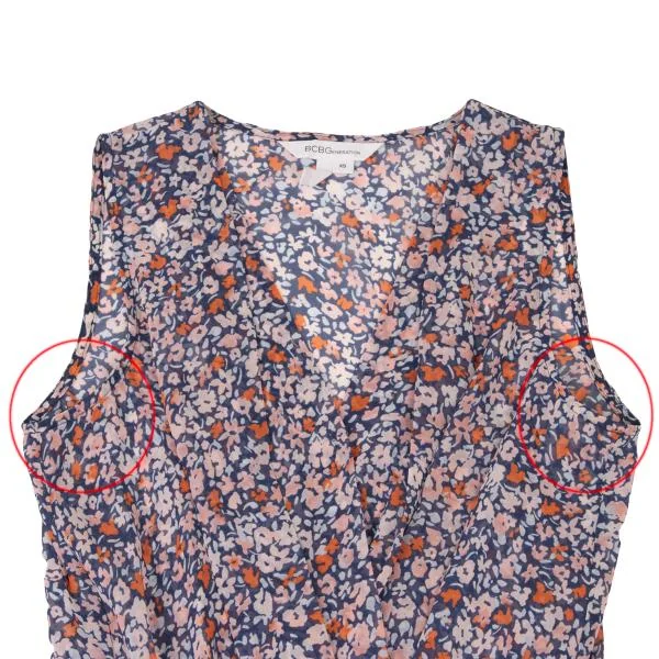 BCBGeneration Floral Printed See-through Sleeveless Dress K-147436_003