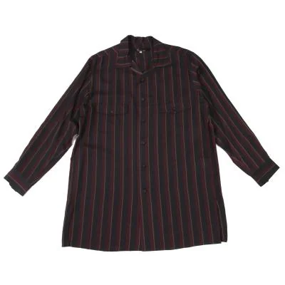 Y's for men Cupra Flap Pocket Striped Open Collar Shirt