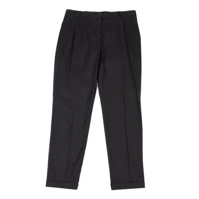 DOLCE&GABBANA Wool Striped Tapered Pants