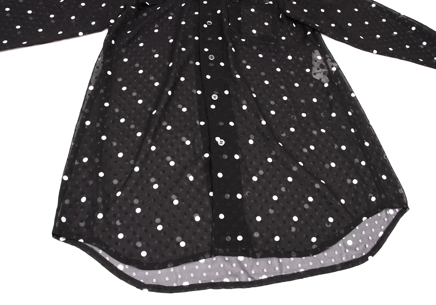 コムデギャルソン シースルードットブラウス【XS】 コムコム コムデギャルソンCOMME des GARCONS シースルードット