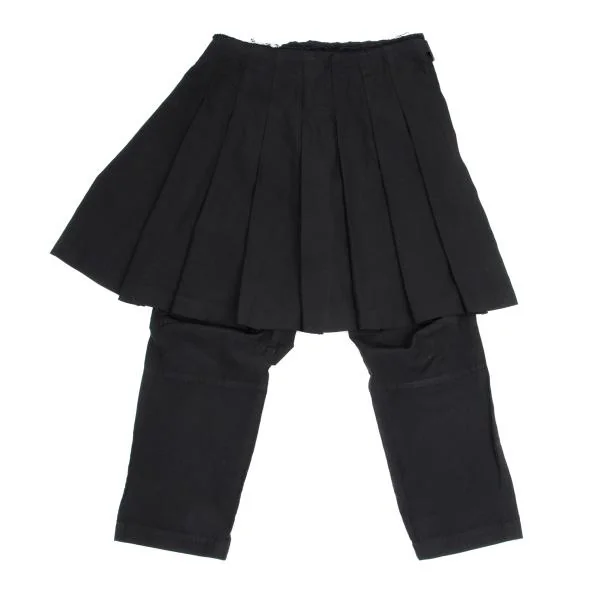 COMME des GARCONS Poly Pleated Skirt Wrap Pants Black M K-147579_001