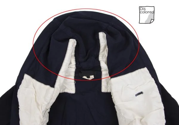 コムデギャルソンCOMME des GARCONS 製品染めエステル異素材切替ジャケット 紺白M K-147606_005