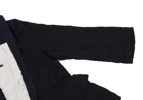 コムデギャルソンCOMME des GARCONS 製品染めエステル異素材切替ジャケット 紺白M K-147606_006