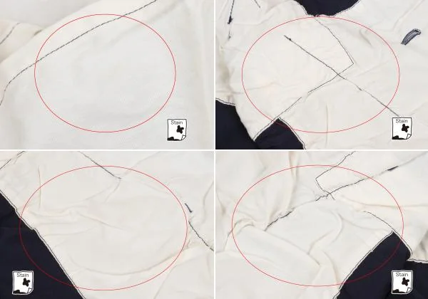コムデギャルソンCOMME des GARCONS 製品染めエステル異素材切替ジャケット 紺白M K-147606_011
