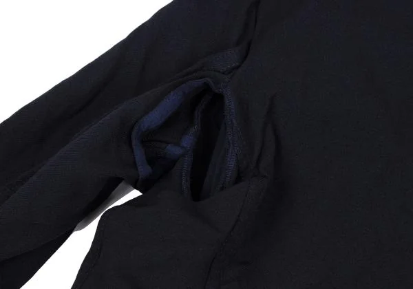 コムデギャルソンCOMME des GARCONS 製品染めエステル異素材切替ジャケット 紺白M K-147606_014