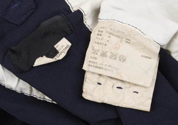 コムデギャルソンCOMME des GARCONS 製品染めエステル異素材切替ジャケット 紺白M K-147606_018