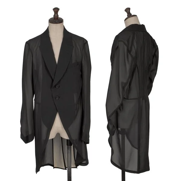 COMME des GARCONS See-through Long Jacket Black M K-147607_001