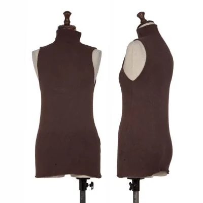 ISSEY MIYAKE HaaT Pile Hight-neck Sleeveless Top