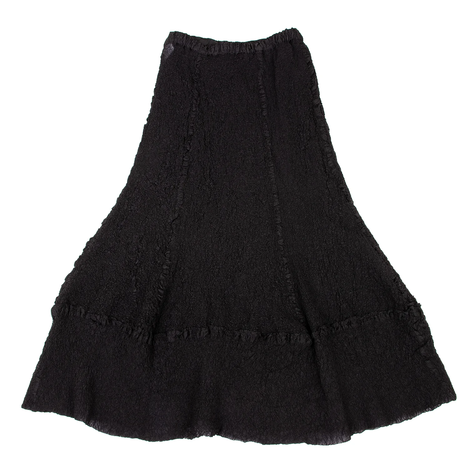 HaaT ISSEY MIYAKE イッセイミヤケ フレアスカート 2 M イッセイミヤケハートISSEY MIYAKE HaaT 縮絨切替フレアスカート