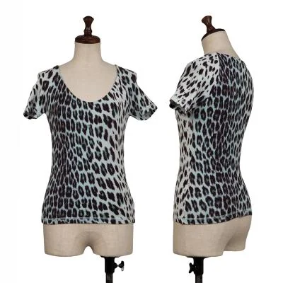 Blumarine Animal Print Raglan Short Sleeve T shirt