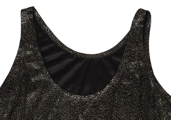 アニエスベーagnes b. メタリックピンドットタンクトップ 黒ゴールドM位 K-147659_003
