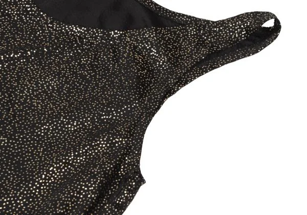 アニエスベーagnes b. メタリックピンドットタンクトップ 黒ゴールドM位 K-147659_004