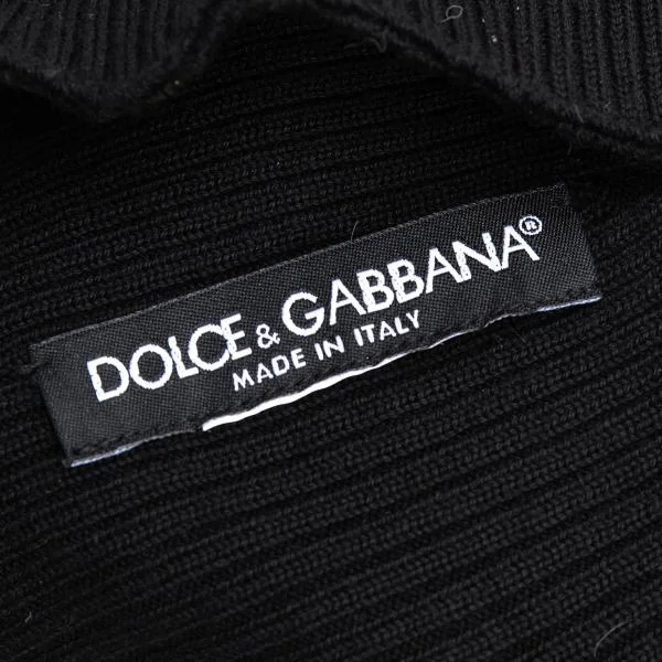 ドルチェ&ガッバーナDOLCE&GABBANA タックデザインリブニットキャップ 黒 K-147672_007