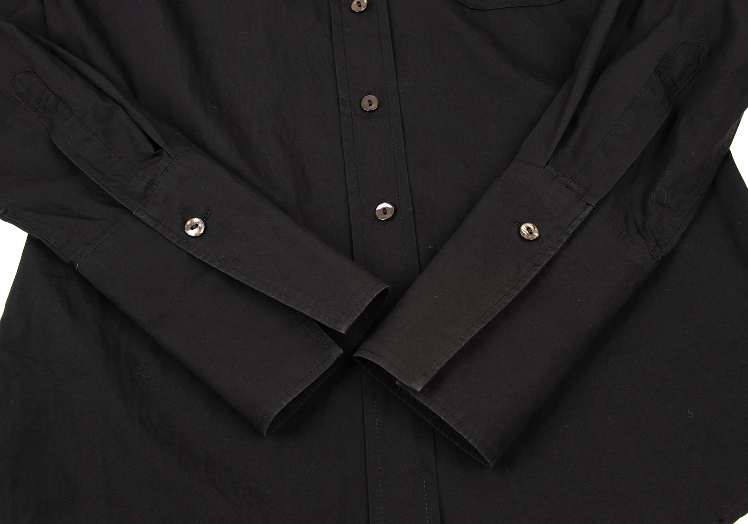 ジャンポールゴルチエ クラシックJean Paul GAULTIER CLASSIQUE コットン高襟ダブルカフスシャツ 黒40 【レディース】 ジャンポールゴルチエ クラシックJean Paul GAULTIER CLASSIQUE