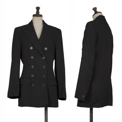 Jean Paul GAULTIER CLASSIQUE Wool Rayon Stripe Double Jacket