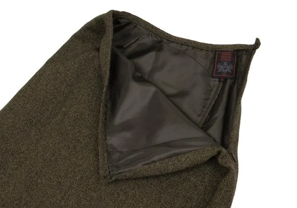 ジャンポールゴルチエ クラシックJean Paul GAULTIER CLASSIQUE ウールバックスリットスカート カーキ40 K-147712_005