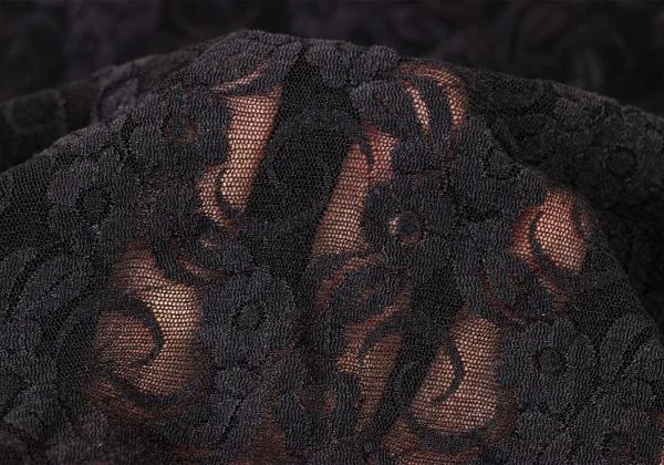 ジャンポールゴルチエ ファムJean Paul GAULTIER FEMME フラワージャガードパワーネットシャツ 黒40 K-147723_012