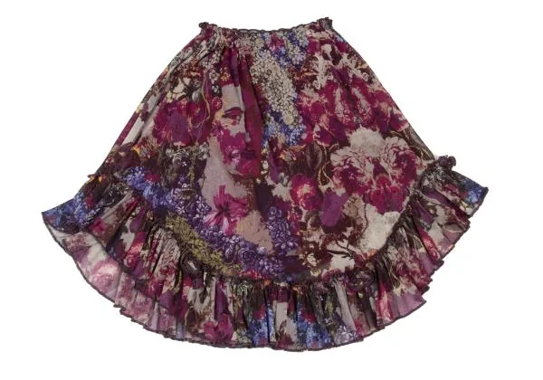 Jean Paul GAULTIER FEMME Gather Floral Printed Mesh Skirt K-147728_002