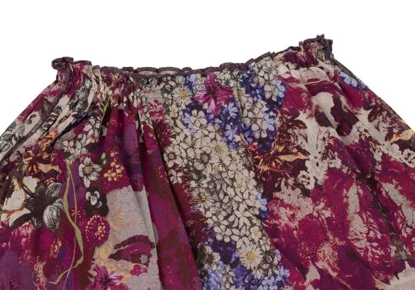 Jean Paul GAULTIER FEMME Gather Floral Printed Mesh Skirt K-147728_003