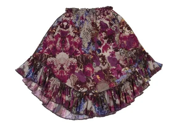 Jean Paul GAULTIER FEMME Gather Floral Printed Mesh Skirt K-147728_010