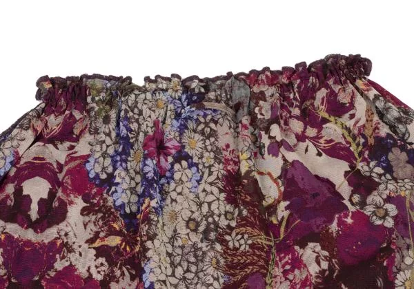 Jean Paul GAULTIER FEMME Gather Floral Printed Mesh Skirt K-147728_011