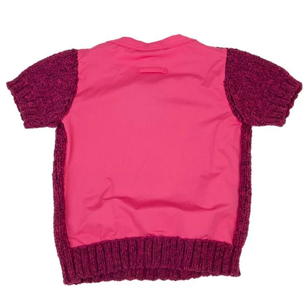 Jean Paul GAULTIER FEMME Back Stretch Switching Short Sleeve Knit K-147731_007