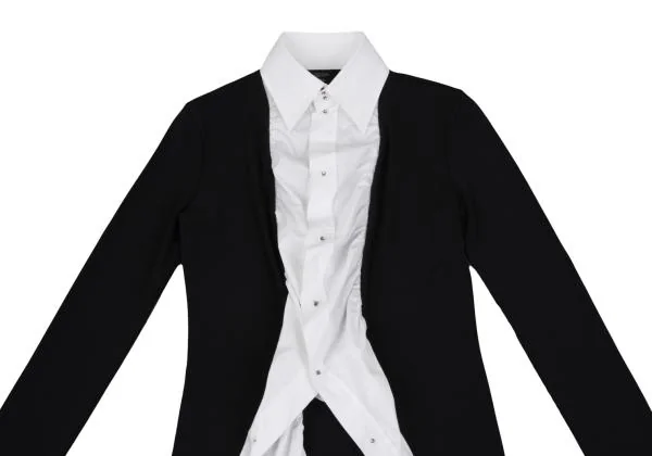 Jean Paul GAULTIER FEMME Stretch Layered Stud Button Shirt K-147735_003