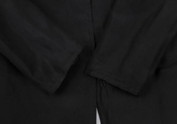 ジャンポールゴルチエ ファムJean Paul GAULTIER FEMME ネックギャザーホック留めジャケット 黒生成り40 K-147736_006