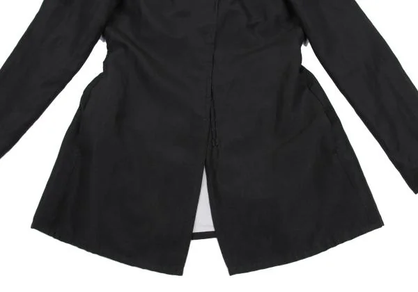 ジャンポールゴルチエ ファムJean Paul GAULTIER FEMME ネックギャザーホック留めジャケット 黒生成り40 K-147736_008