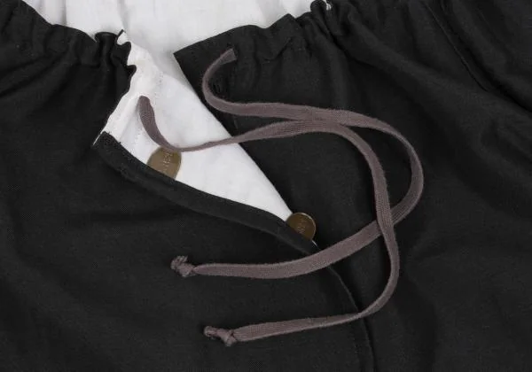 ジャンポールゴルチエ ファムJean Paul GAULTIER FEMME ネックギャザーホック留めジャケット 黒生成り40 K-147736_010
