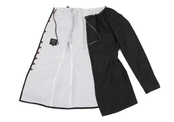 ジャンポールゴルチエ ファムJean Paul GAULTIER FEMME ネックギャザーホック留めジャケット 黒生成り40 K-147736_011