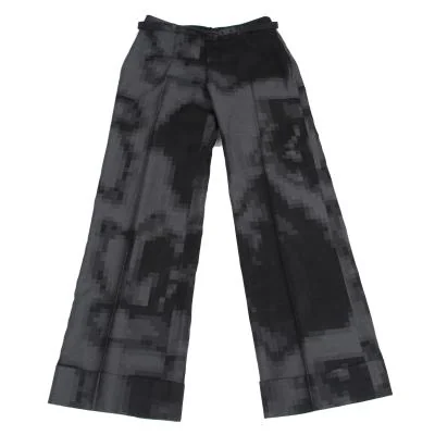 Jean Paul GAULTIER FEMME Mosaic Jacquard Hem Double Wide Pants