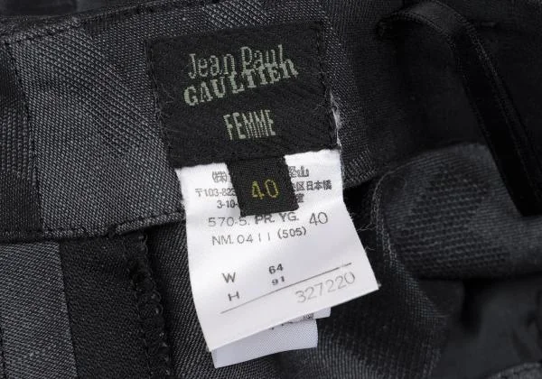 Jean Paul GAULTIER FEMME Mosaic Jacquard Hem Double Wide Pants K-147760_018