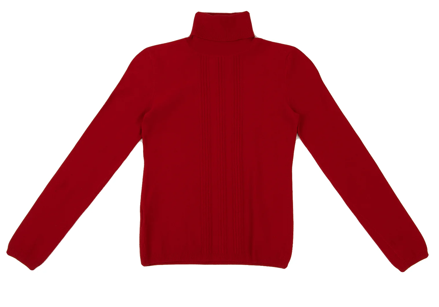 ダナキャランDKNY フロントストライプタートルネックニットセーター 赤P/S 【レディース】 ダナキャランDKNY フロントストライプタートルネックニット