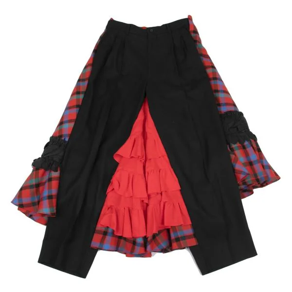 COMME des GARCONS Back Check Frill Docking Pants K-147834_002