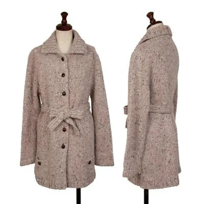 Mademoiselle NON NON Belted Wool Knit Jacket